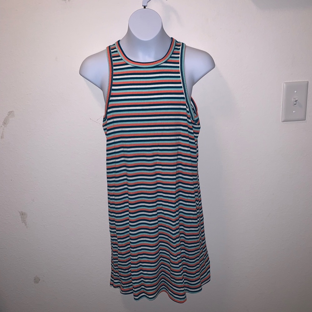 GB Girls Colored Striped Sleeveless Dress